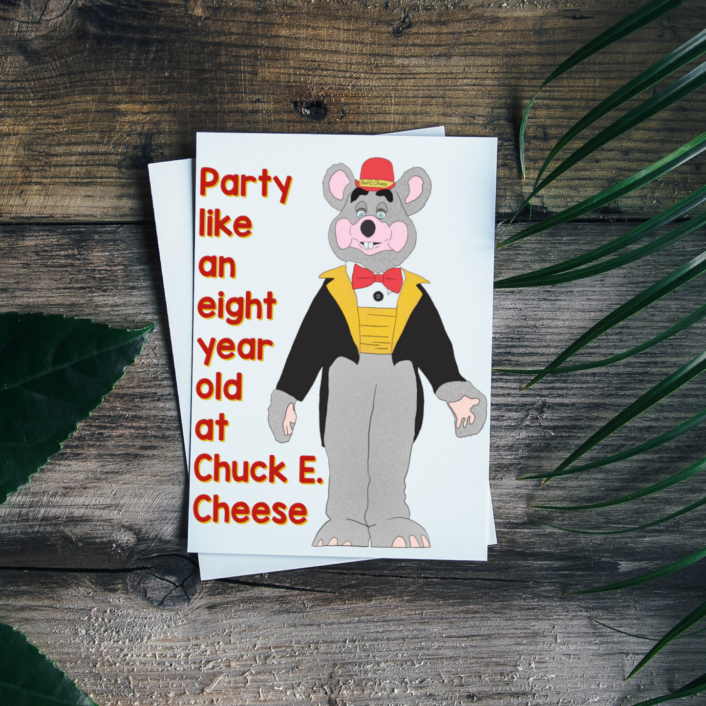 Chuck E. Cheese Birthday Card