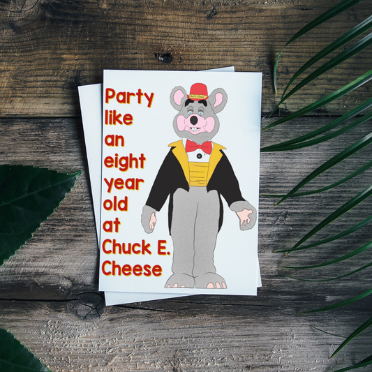 Chuck E. Cheese Birthday Card