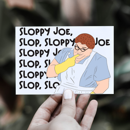 Chris Farley Lunch Lady Land Greeting Card