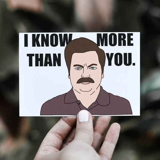 Ron Swanson 'Parks and Rec' Greeting Card
